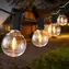 Forever SUNARI FLS-180 transparentna / Girlanda solarna LED / 8,5 m / 11 żarówek E12 G40 / 2700 K / USB-C
