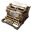 Maszyna do pisania Robotime Mechanical Typewriter - wersja klasyczna / Układanka mechaniczna 3D / 320 elementów / drewno / 14+
