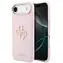 Guess PU Grained 4G Resin Metal Logo różowy / Tylna obudowa / do iPhone'a Air
