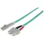 Intellinet niebieski / Kabel światłowodowy LC/SC / Wielomodowy OM3 / 1 m / Płaszcz LSZH