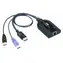 Aten USB DisplayPort Virtual Media / KVM Adapter / DisplayPort + USB + RJ-45 / 1920x1200 / czarny