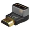 Goobay 72011 czarny/srebrny / adapter HDMI / kątowy 270° / 8K/60Hz / pozłacany