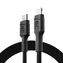 Green Cell Power Stream czarny / Kabel do ładowania i transmisji danych Lightning - USB-C / MFi / 1 m