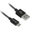 Sharkoon USB 2.0 czarno-szary / kabel USB / USB-A - Micro-USB / pleciony / 0,5 m