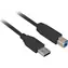 Sharkoon USB-A - USB-B czarny / kabel USB 3.0 / 3 m / 5 Gbit/s