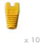 Osłona złącza DATACOM RJ45 z wycięciem żółta / Osłona złącza / 10 szt. / otwór 6 mm