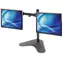 Uchwyt biurkowy Manhattan na 2 monitory, czarny / 13-32" / VESA 75x75-100x100 / nośność 8 kg / obrót o 180°