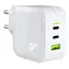Ładowarka USB GaN Green Cell 65W biała / Ładowarka / 2x USB-C / 1x USB-A