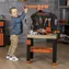 Warsztat Smoby Black+Decker z dźwigiem / 85 części akcesoryjnych / od 3 lat