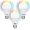 Alecto SMART-BULB10 3 szt. / Inteligentna żarówka LED / E27 / RGB / Wi-Fi / 2700 K