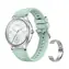Colmi L28 srebrno-zielony, srebrny pasek ze stali / Smartwatch / AMOLED / Połączenia Bluetooth / IP68