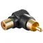 Goobay Cinch (F)-(M) adapter kątowy czarny / Adapter / Styki pozłacane