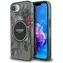 Guess IML Flowers MagSafe czarny / Tylna obudowa / do iPhone'a 16e