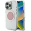 Guess IML Metal Colored Circle Logo MagSafe w kolorze różowym / Etui / Apple iPhone 16 Pro / MagSafe