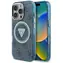 Guess IML Metal Glitter 4G Circle Triangle niebieski / Tylna obudowa / MagSafe / iPhone 16 Pro
