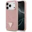 Guess Rhinestone Triangle Logo różowe / Etui na Apple iPhone 17 Pro / Z kryształkami