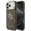 Guess PU Leather 4G Metal Logo Frame Gold Brown / Tylna obudowa / do Apple iPhone 18 Pro Max