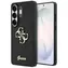 Guess FIXED Glitter 4G Metalowe Logo czarne / Tylna obudowa / Samsung Galaxy S26 Ultra
