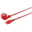 MicroConnect Przewód zasilający Schuko 90° - C13 czerwony / Przewód zasilający / 3 m / 250 V / 10 A
