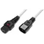 Przewód przedłużający MicroConnect z blokadą IEC C13-C14 biały / Przewód przedłużający / 1,5 m / 230 V / 10 A