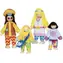 Lalki GOKI Rodzina Hippie 4 szt. / Drewniane / 9-11 cm
