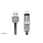Akasa AK-CBUB35-10BK czarny / Kabel USB / USB-C i Micro-B do USB-A / Ultra cienki / 100 cm