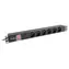 Lanberg PDU czarna / Listwa zasilająca Rack / 19" 1U / 6x gniazdo PL / 16 A / 2 m