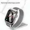 Pasek nylonowy USAMS Apple Watch 44/45 mm srebrny / Pasek / Nylon / Apple Watch 4/5/6/7/SE