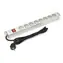 Listwa zasilająca aluminiowa 19" do montażu w szafie rack / PDU / 8 gniazd / 16 A / przełącznik / 1,8 m