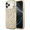 Logo Guess Leopard Glitter Triangle w kolorze brązowym / Tylna obudowa / MagSafe / iPhone 17 Pro, 18 Pro
