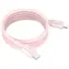 Ansmann 1700-0205 różowy / Kabel do ładowania i transmisji danych / USB-C - USB-C / Magnetyczny / 60 W / 1,2 m