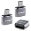 INTENSO A480C antracyt / Adapter USB-A do USB-C / Obudowa aluminiowa / 3 szt. / USB 2.0