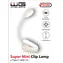 Winner Group Night Reader biała / Lampka do czytania LED / klips / 3000-6500K / USB-C / 800 mAh
