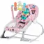 CHIPOLINO Łóżeczko wibracyjne 2 w 1 Baby Spa Różowe