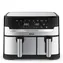 TEFAL Dual Easy Fry & Grill EY905D10 / Frytkownica na gorące powietrze / 2700 W / pojemność 5,2 l + 3,1 l / 8 programów