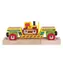 Wagon kolejowy Bigjigs z spycharką + 2 gąsienice / od 3 lat