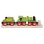 Lokomotywa Bigjigs Rail Green z tendrem + 3 tory / od 3 lat