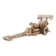 Drewniane puzzle mechaniczne Ugears 3D Samochód wyścigowy (dragster) / od 14 lat / 321 elementów / Poziom trudności: wysoki