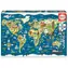 Educa Puzzle Mapa Świata 200 sztuk / od 6 lat
