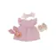 Sukienka dla lalki LullaBaby Pink z dodatkami / od 2 lat