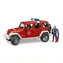 Bruder 02528 Jeep Wrangler wóz strażacki z figurką strażaka / 1:16 / od 4 lat