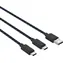 Venom VS5002 czarny / Kabel zasilający do kontrolerów PS5 / 2x USB-C / 3M
