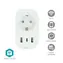 Nedis SmartLife Smart Socket / Wi-Fi / IP21 / Miernik mocy / 3680 W / 2x USB / 0 - 55 °C / Android