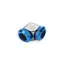 Adapter kątowy BitsPower 90° do rur 12mm czarno-niebieski