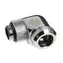 Obrotowy adapter kątowy BitsPower Multi-Link 90° G1/4 > 12 mm sztywna rura, srebrny