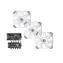 BitsPower zestaw 3 szt. Notos 120mm ARGB biały / 3 szt. / 120 mm / 28 dB @ 1800 RPM / 8 diod LED / 4-pin