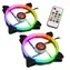 RAIJINTEK Iris 14 Rainbow RGB-2 czarny / 2x140 mm / 30,8 dB @ 1500 RPM / 61 CFM / RGB / 4-pin PWM