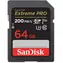 SanDisk Extreme PRO SDXC 64 GB / klasa 10 / odczyt/zapis 200/90 MB/s / odpowiedni dla 4K