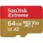 SanDisk Extreme microSDXC 64GB + adapter / Klasa 10 / odczyt: do 170MBs