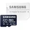 Samsung Micro SDXC PRO Ultimate 512 GB + adapter SD / UHS-1 / Klasa 10 / U3 / Odczyt: 200 MB/s / Zapis: 130 MB/s